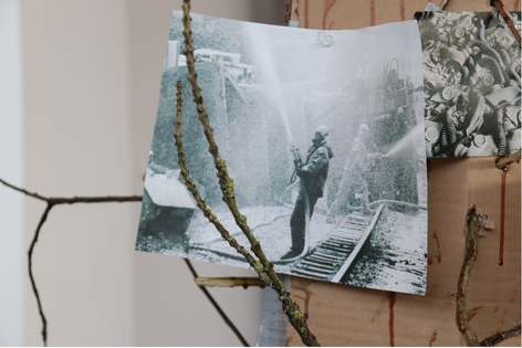 Printed artwork detail from the GAIA exhibition