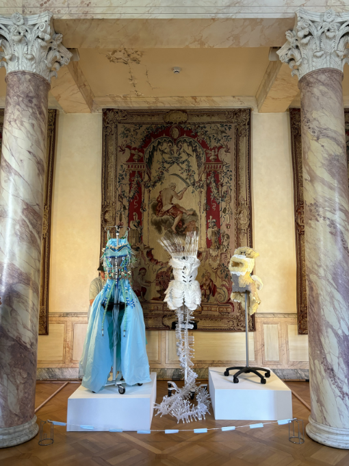 Exhibition garment display in the gallery